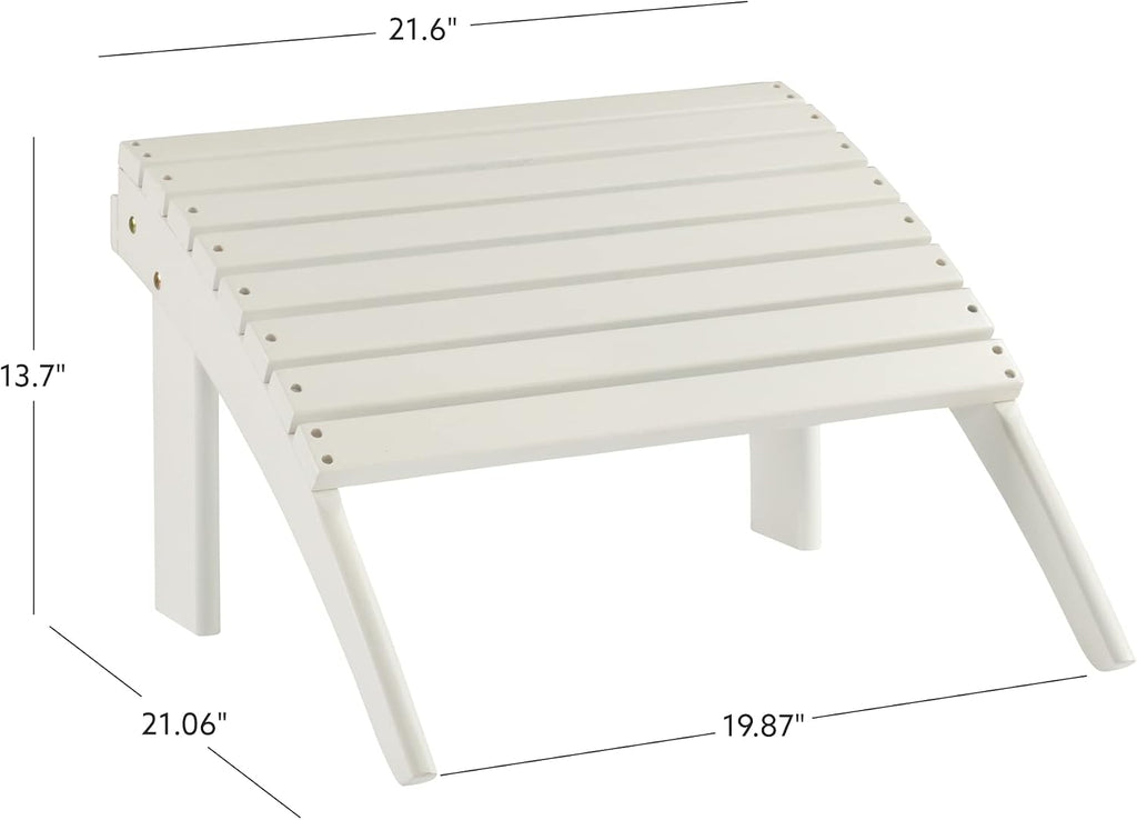 Linon White Adirondack Ottoman