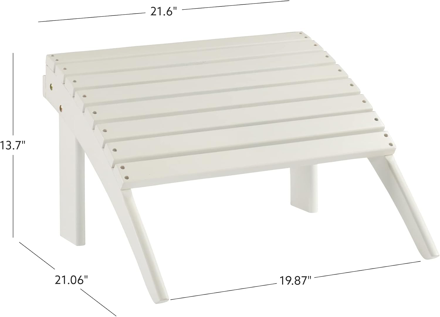 Linon White Adirondack Ottoman