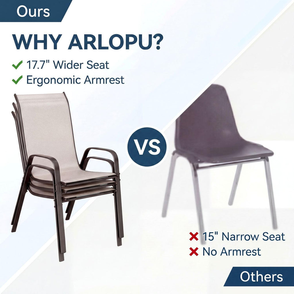 Arlopu 5 Piece Patio Dining Set