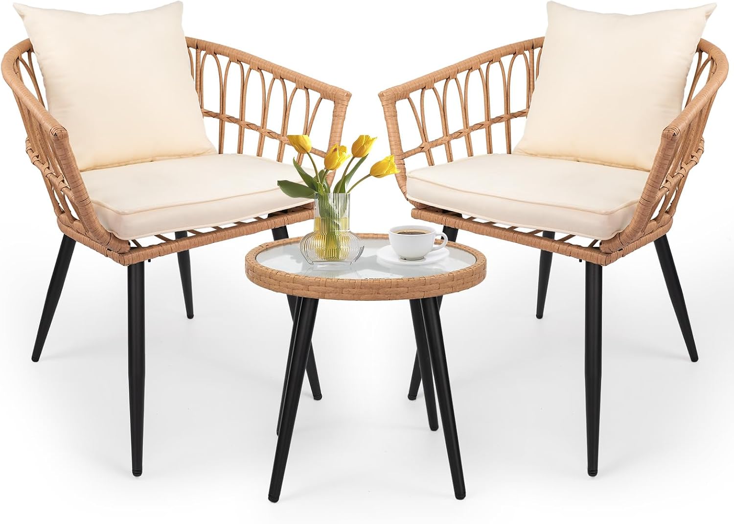 3pc All-Weather Wicker Patio Set