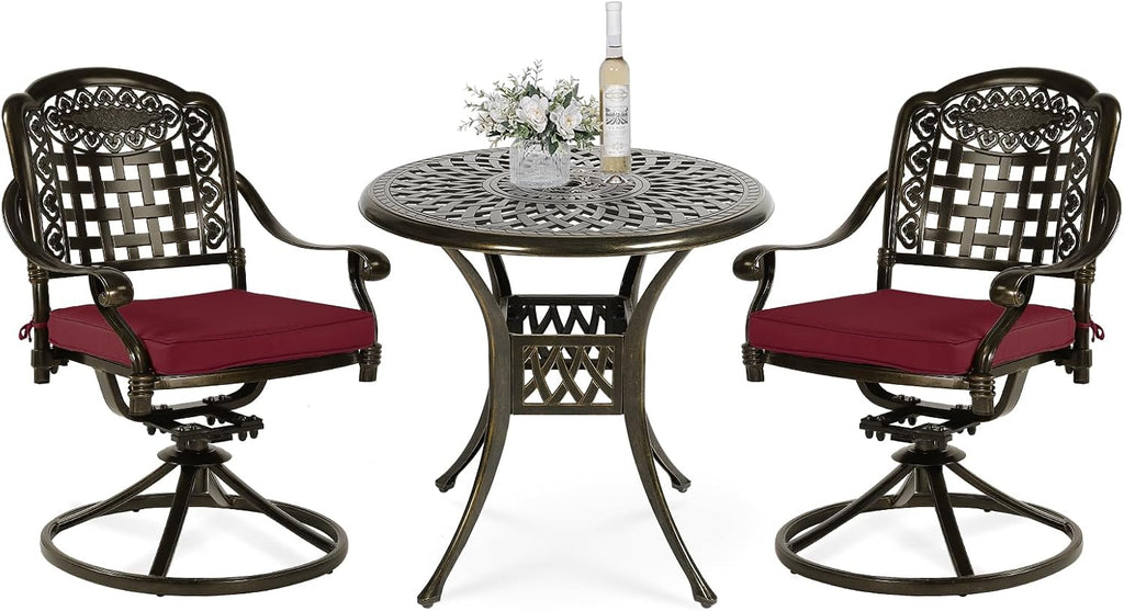 VIVIJASON 3-Piece Patio Bistro Set