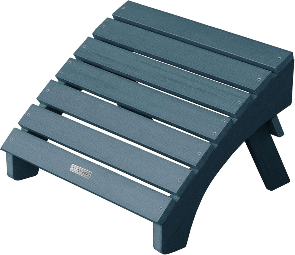 highwood Blue Folding Adirondack Ottoman