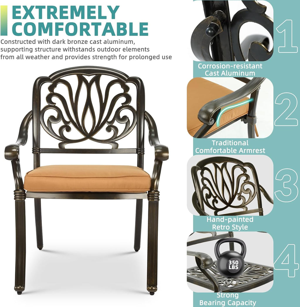 MEETWARM 5 Piece Patio Dining Set