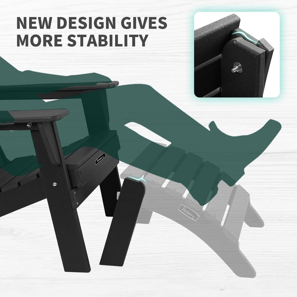 2 Pack HDPE Adirondack Ottomans