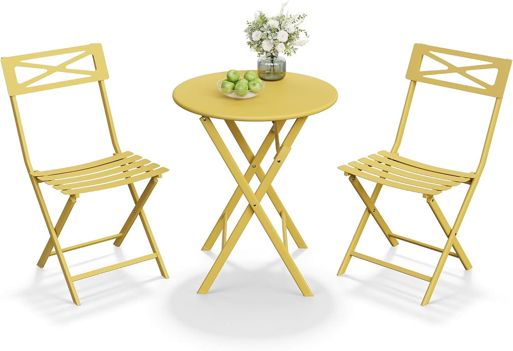 GarveeTech 3-Piece Folding Bistro Set