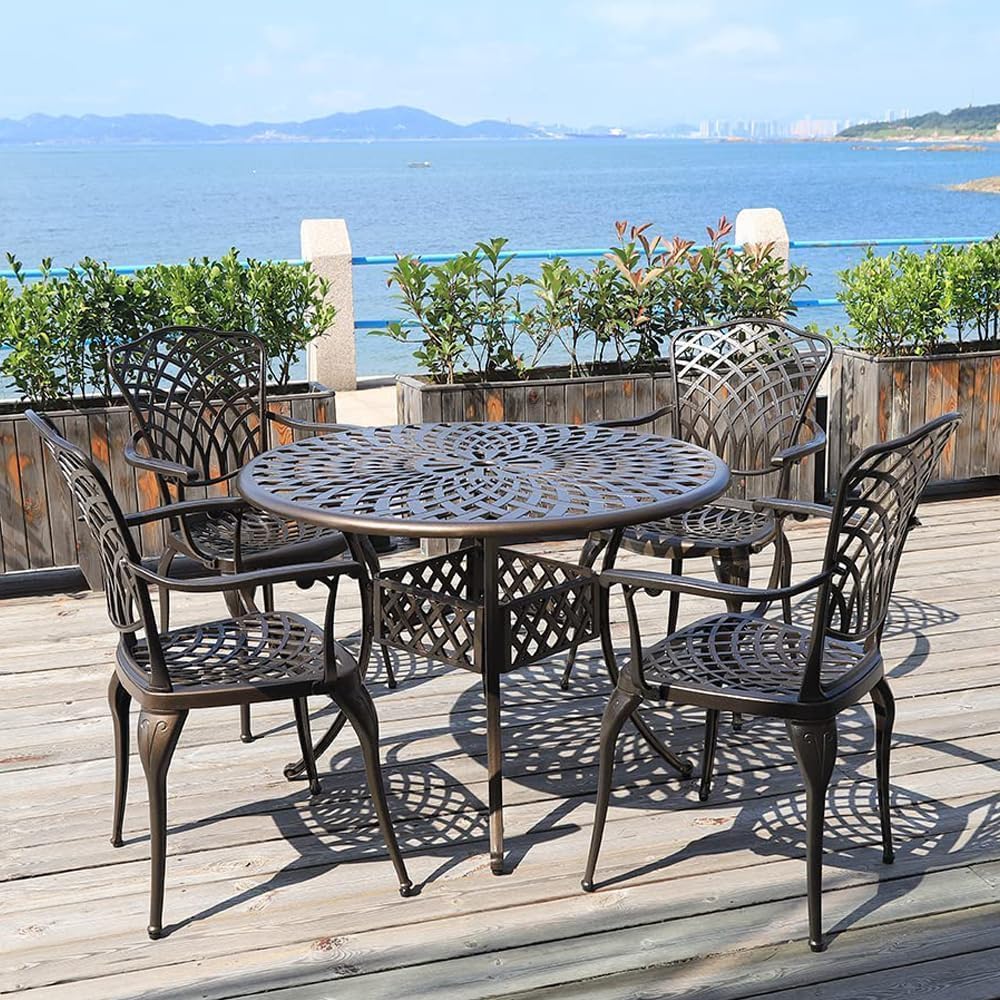 5-Piece Cast Aluminum Dining Set