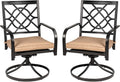 Crownland 2 Pack Swivel Patio Chairs