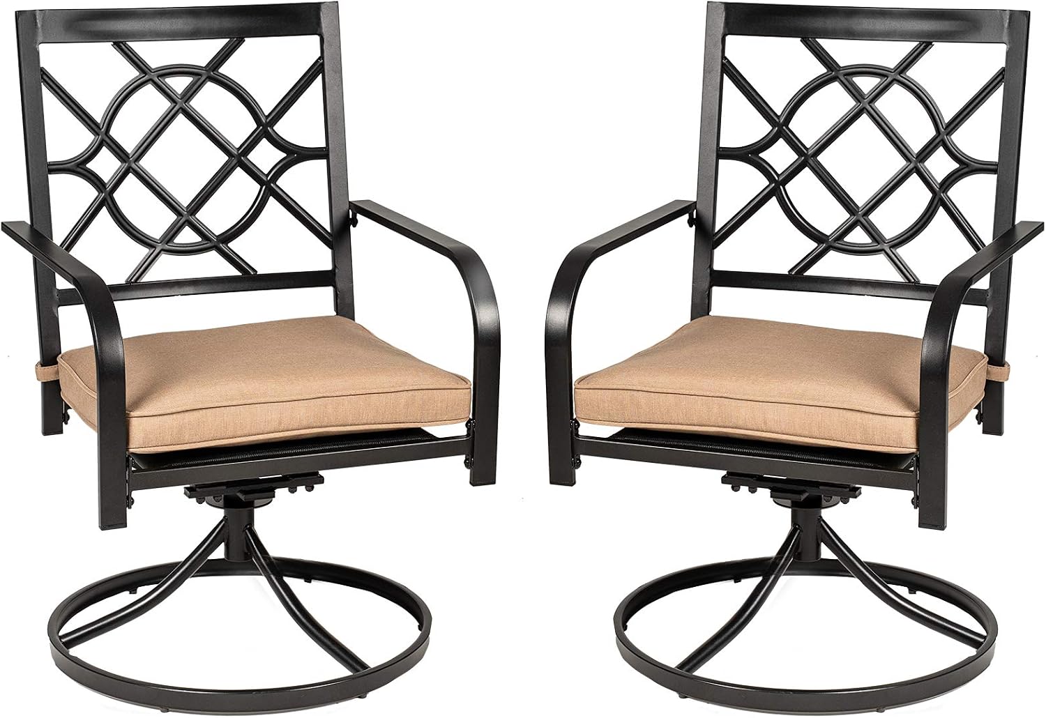 Crownland 2 Pack Swivel Patio Chairs