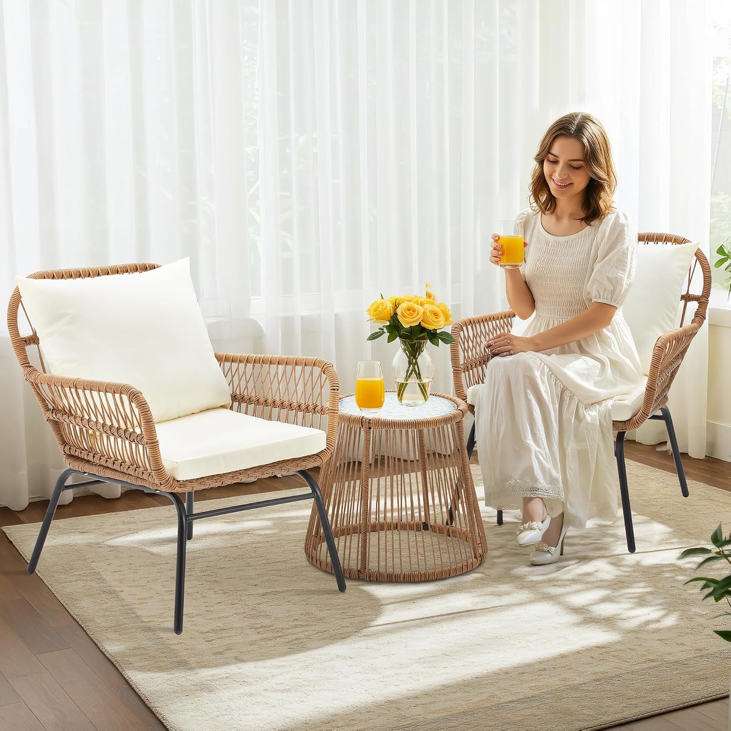 Bezseller 3pc Modern Boho Patio Set