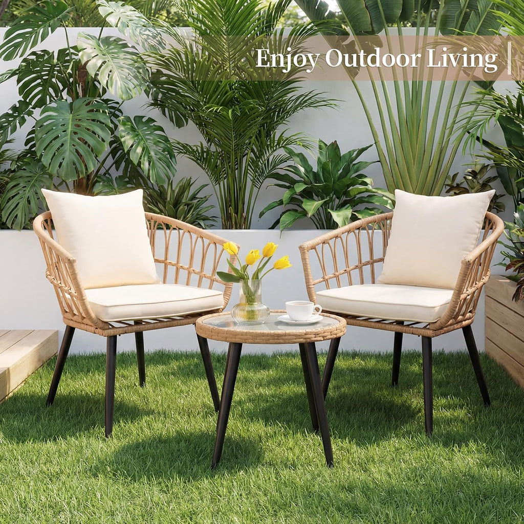 3pc All-Weather Wicker Patio Set