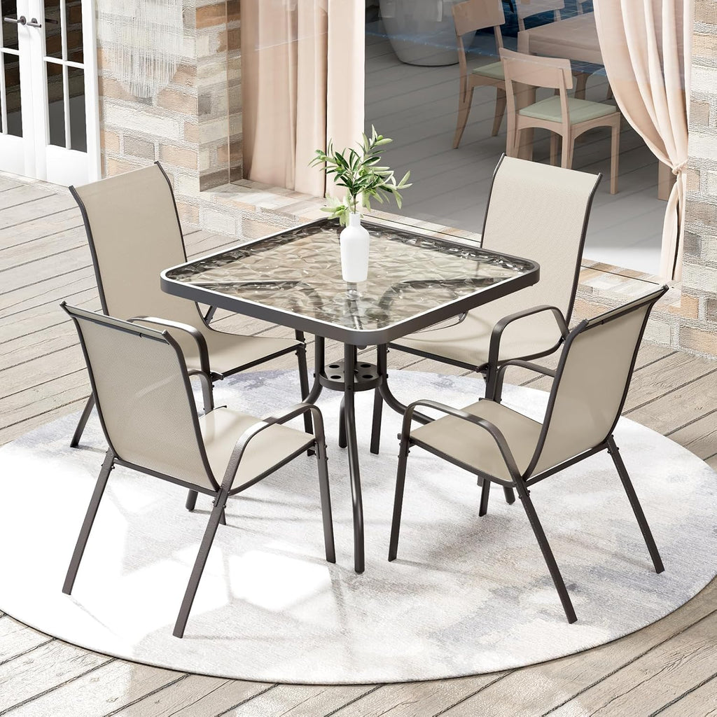 Arlopu 5 Piece Patio Dining Set