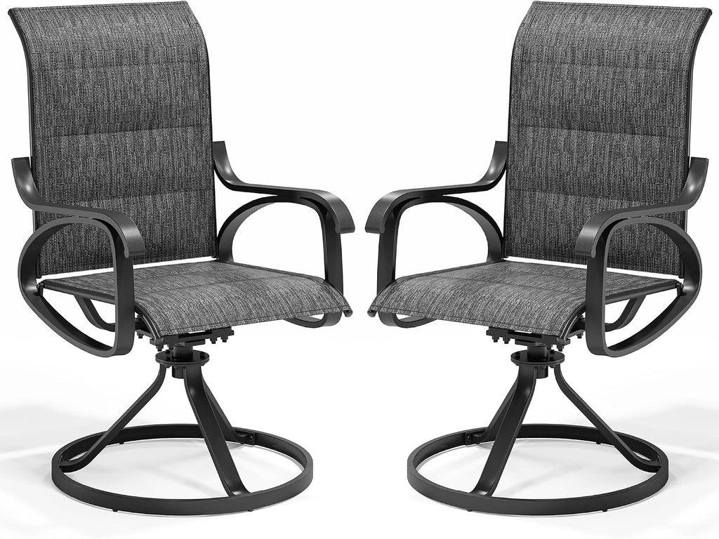 LOUVIXA 2 Pack Swivel Rocking Patio Chairs