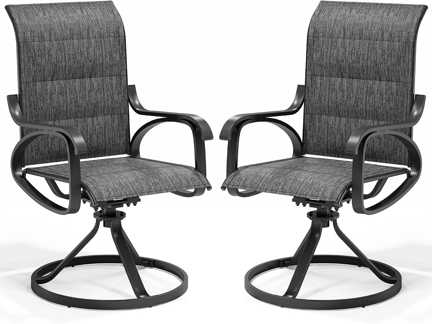 LOUVIXA 2 Pack Swivel Rocking Patio Chairs