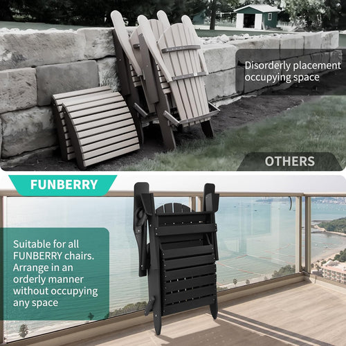 2 Pack HDPE Adirondack Ottomans