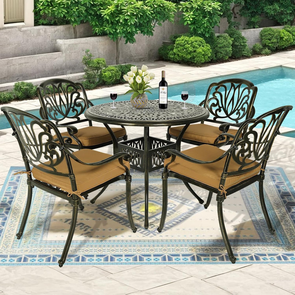 MEETWARM 5 Piece Patio Dining Set