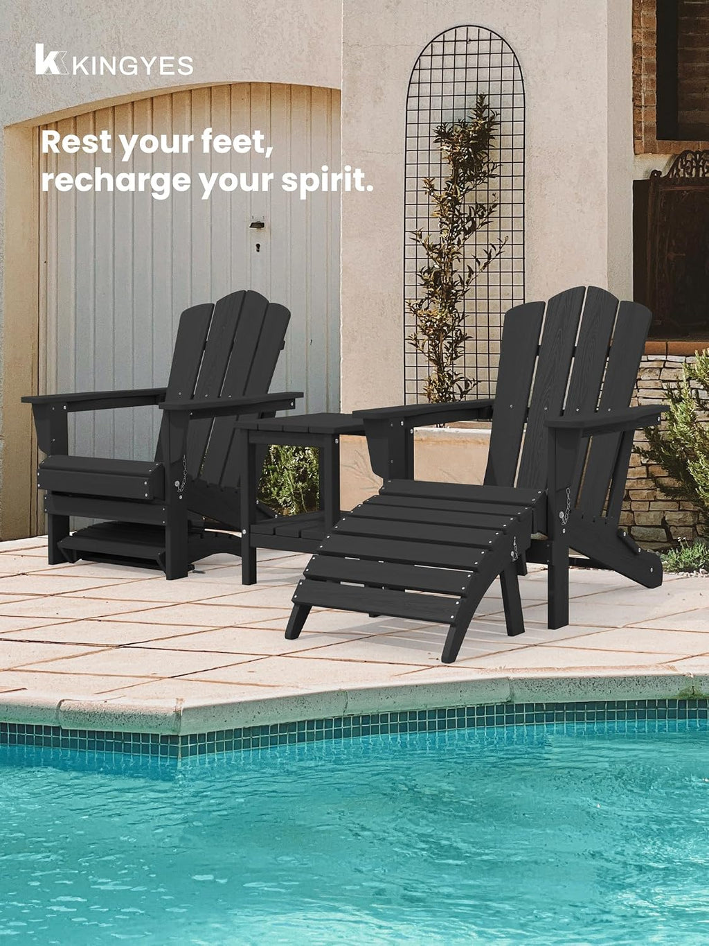 Folding Adirondack Ottomans Set of 2