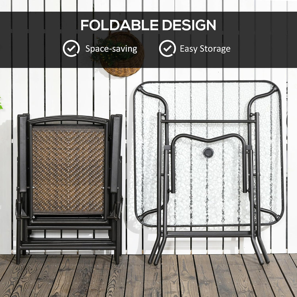 Outsunny 5 Pieces Wicker Dining Set