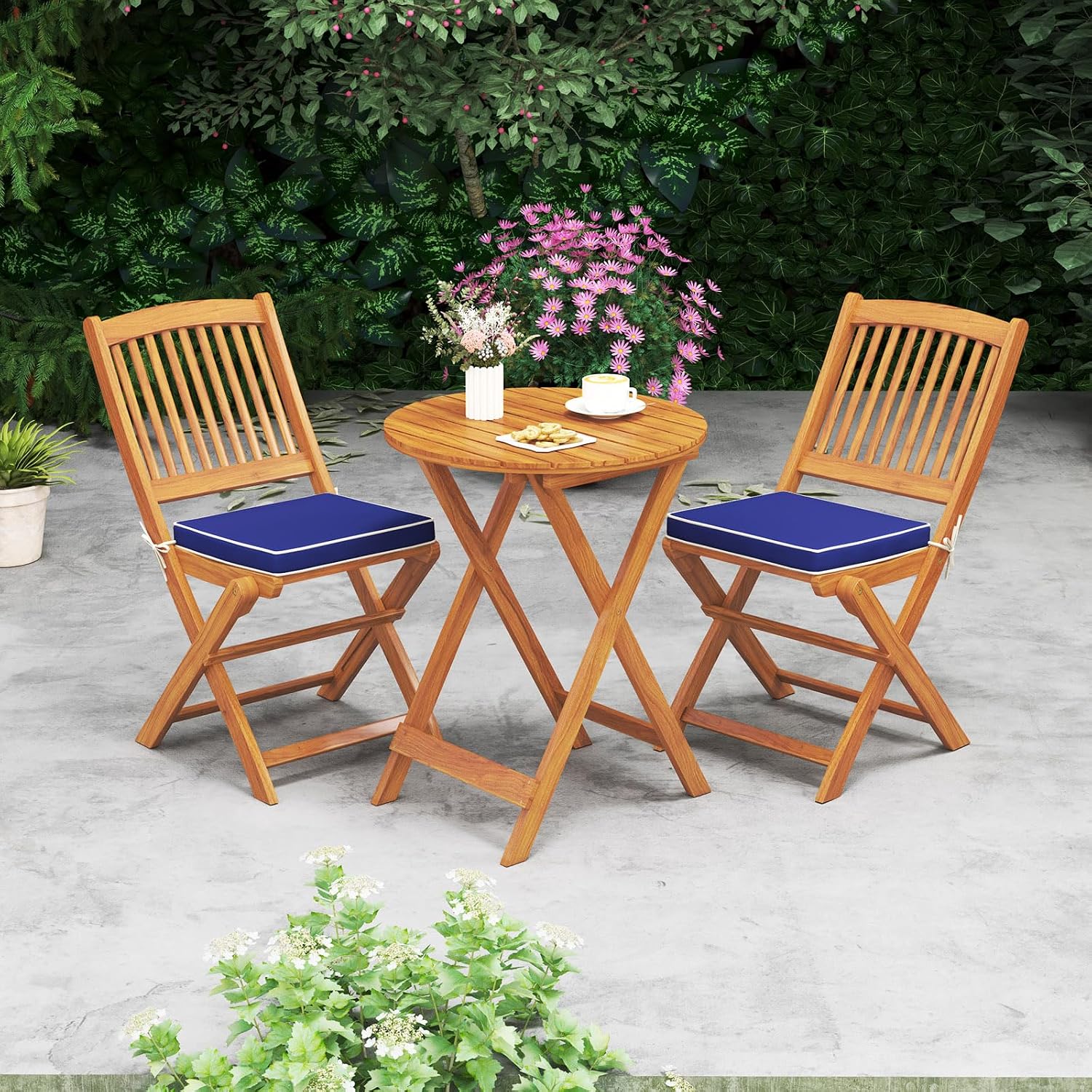 HAPPYGRILL 3 Pieces Patio Bistro Set