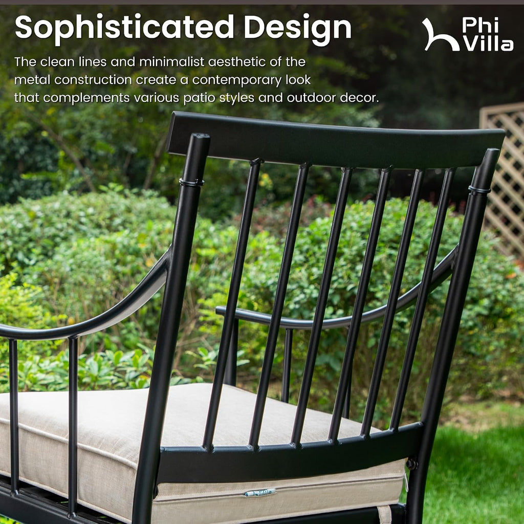 PHI VILLA 2 Pack Swivel Rocking Patio Chairs