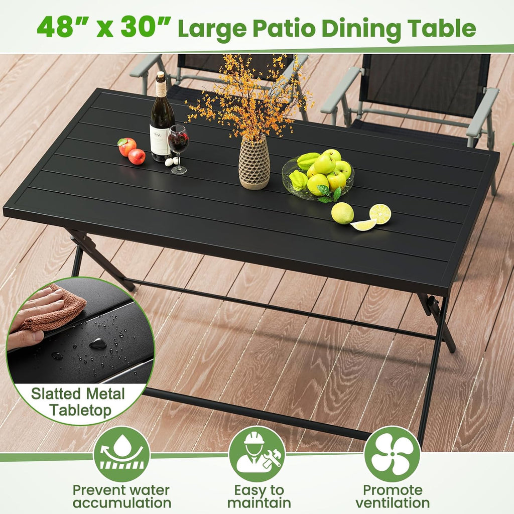 Tangkula 5 Pieces Foldable Dining Set