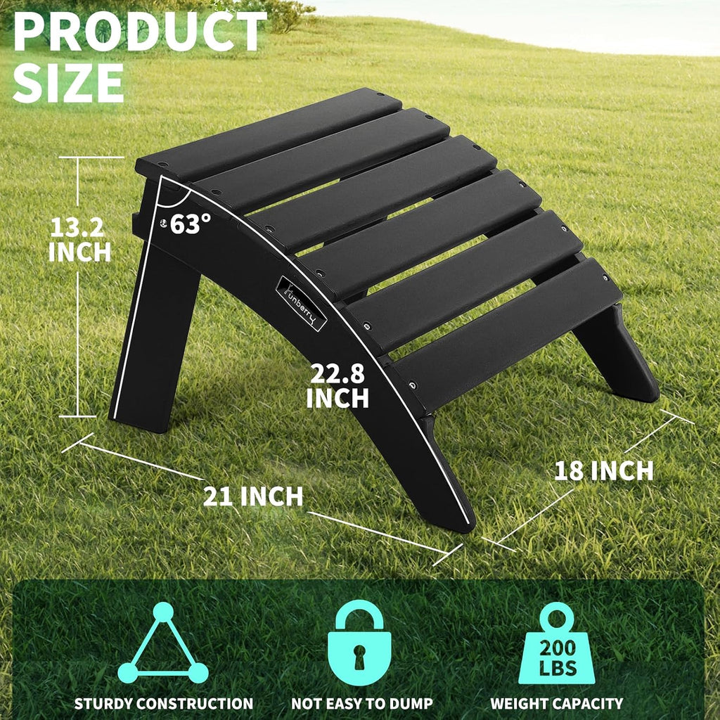 2 Pack HDPE Adirondack Ottomans