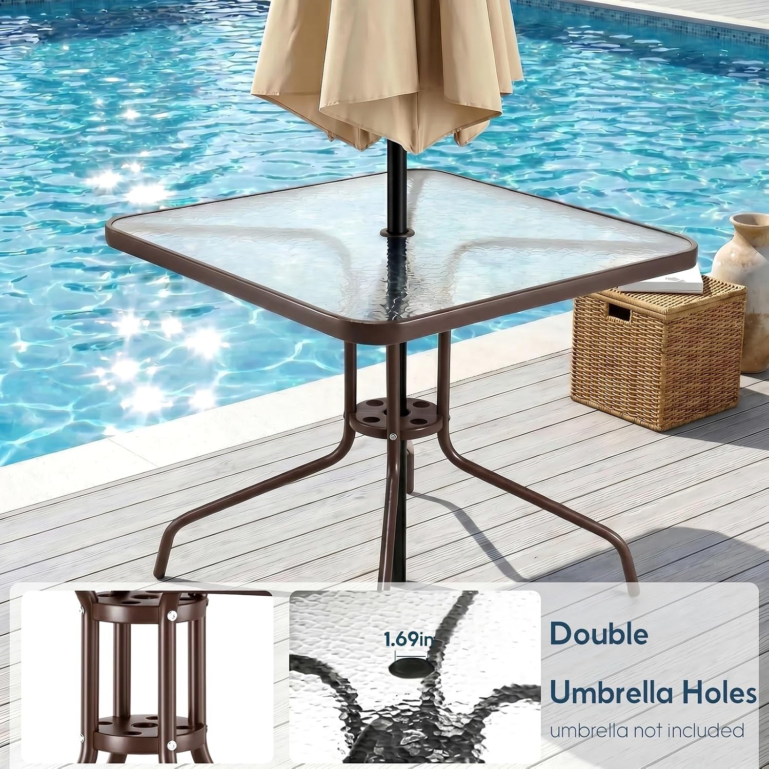 Arlopu 5 Piece Patio Dining Set