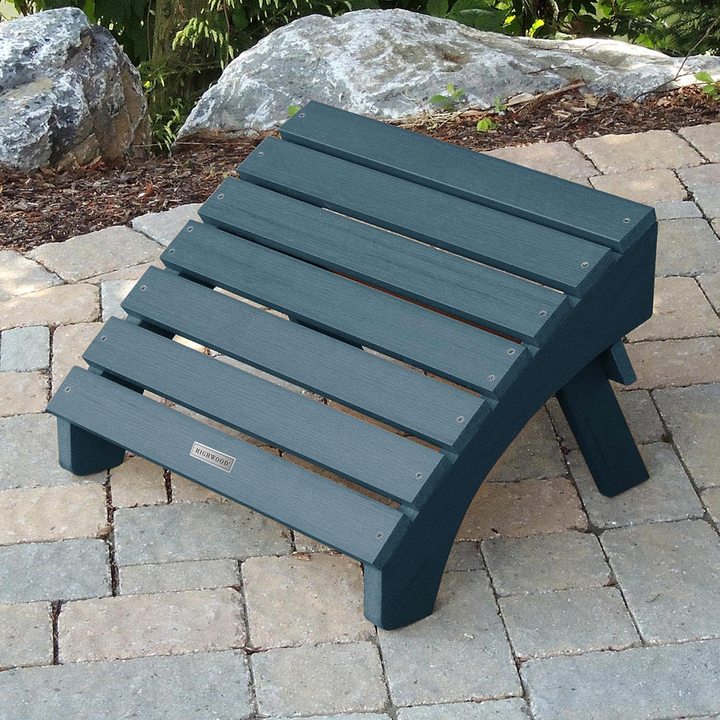 highwood Blue Folding Adirondack Ottoman
