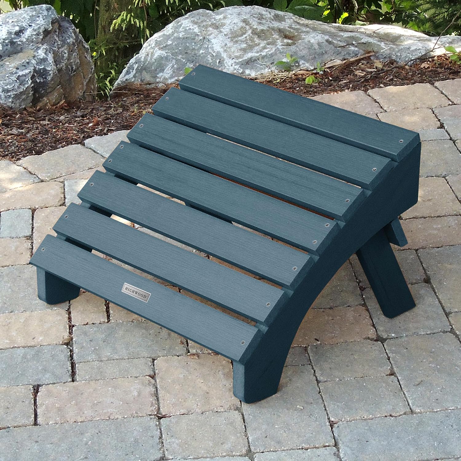 highwood Blue Folding Adirondack Ottoman