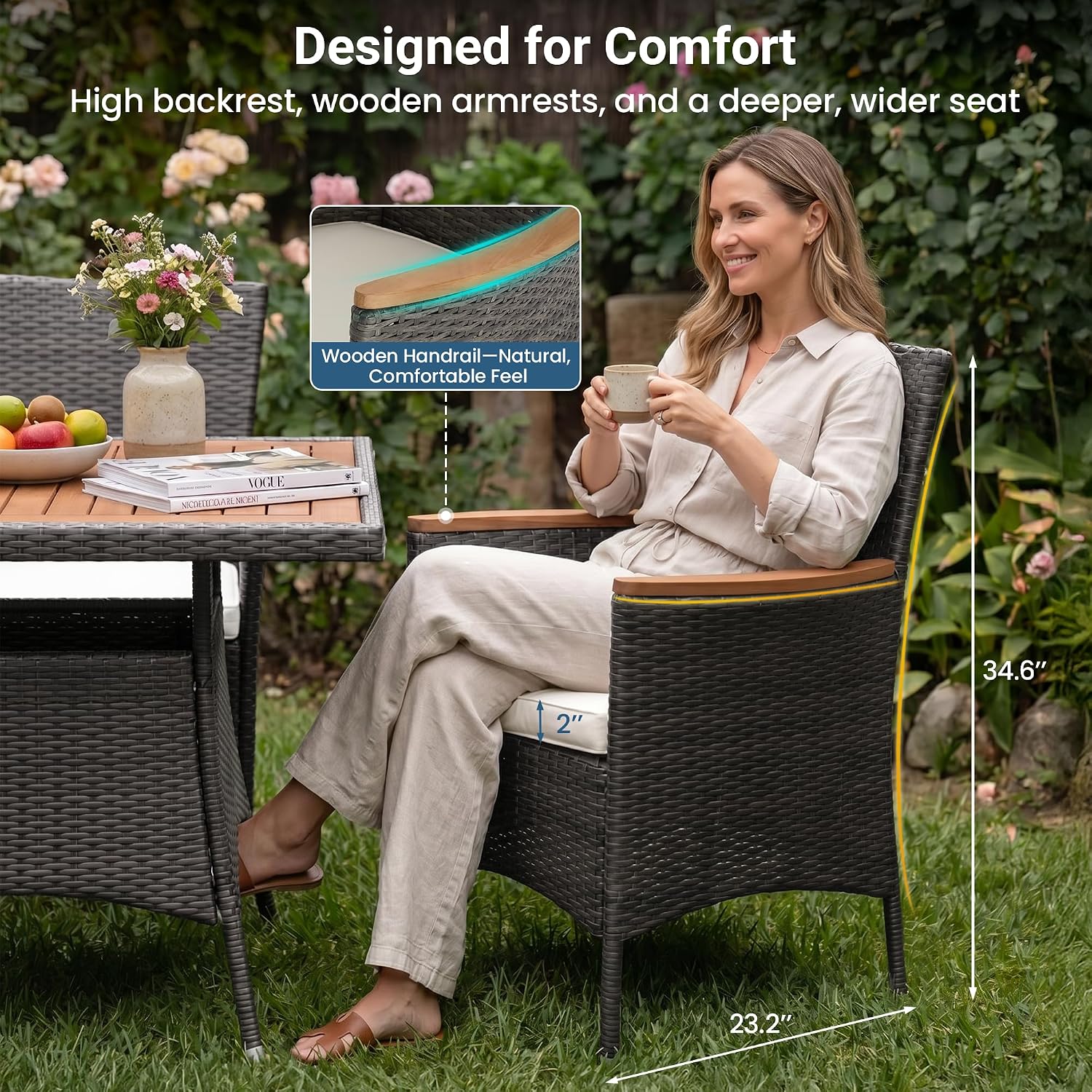 Wisteria Lane 5-Pieces Patio Dining Sets