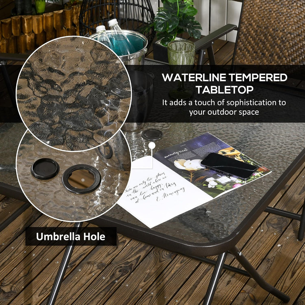 Outsunny 5 Pieces Wicker Dining Set