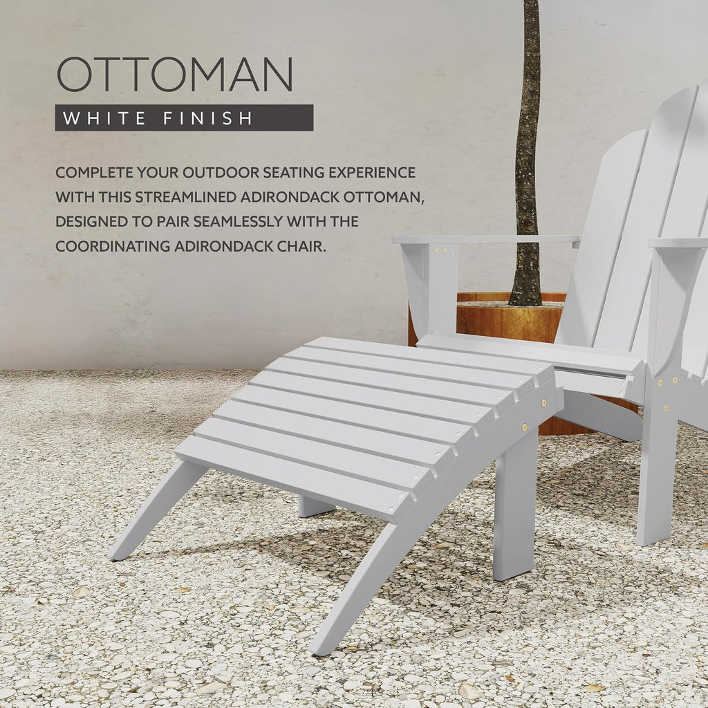 Linon White Adirondack Ottoman