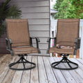 NUU GARDEN 2 Pack Brown Swivel Patio Rockers