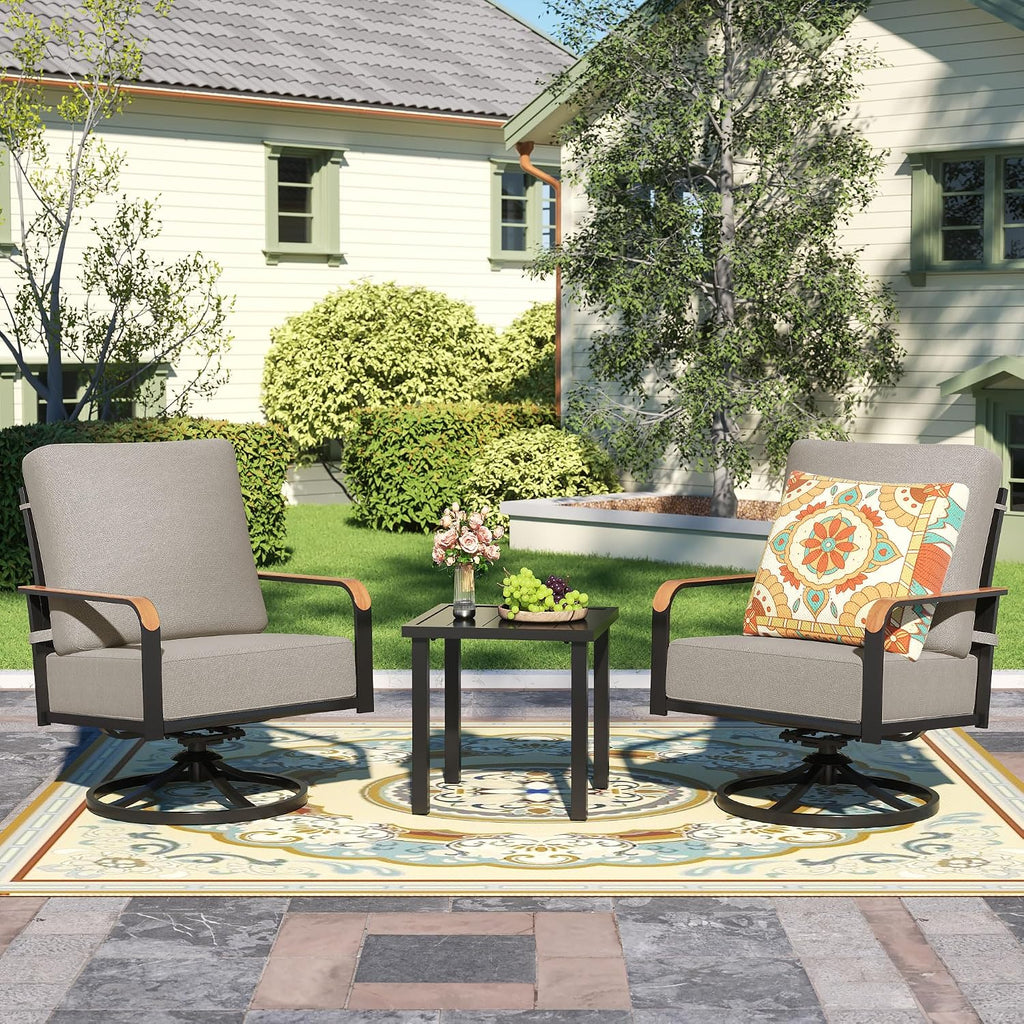 NATURAL EXPRESSIONS 3pc Swivel Glider Bistro Set