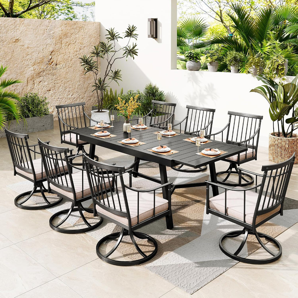 PHI VILLA 2 Pack Swivel Rocking Patio Chairs
