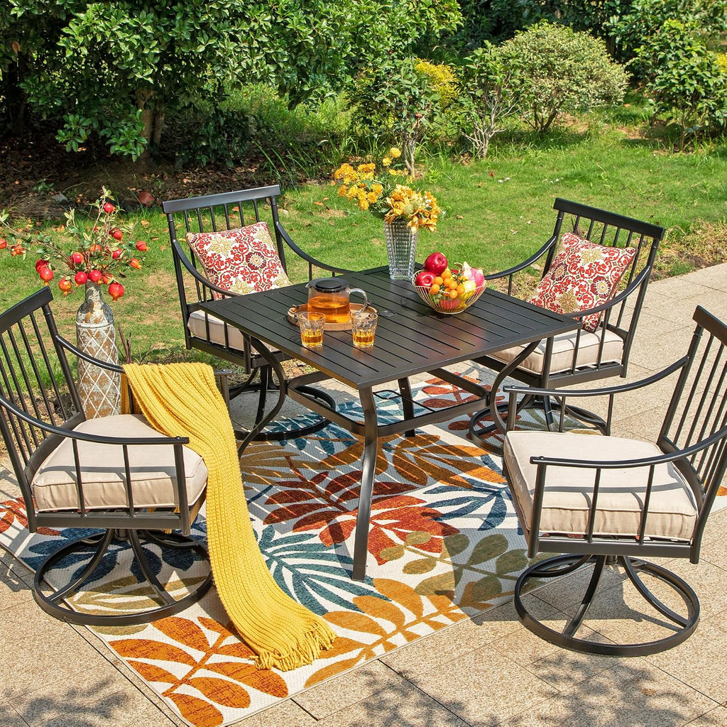 Sophia & William 2 Pack Swivel Patio Chairs