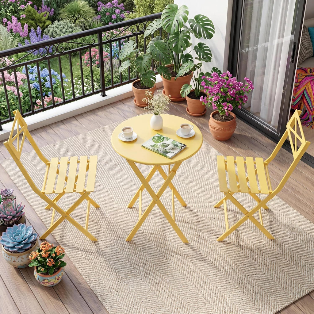 GarveeTech 3-Piece Folding Bistro Set